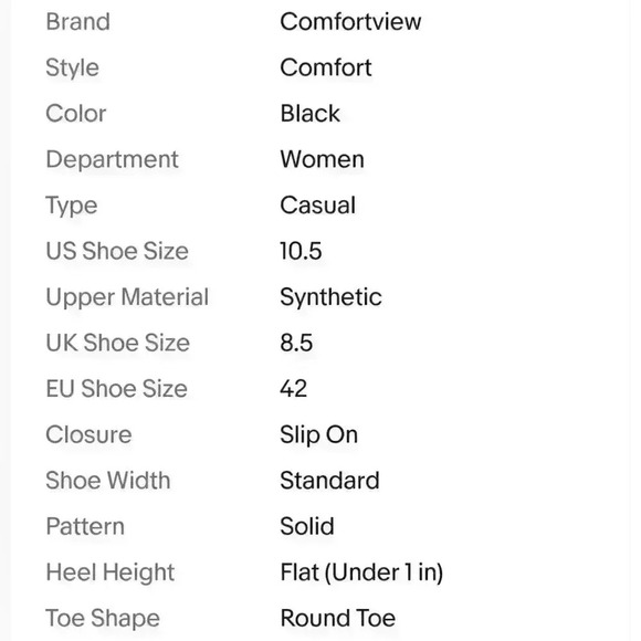 Women's Comfortview Comfort View Dottie Slip-On Sneakers Flats Black  #06957 - Picture 7 of 7